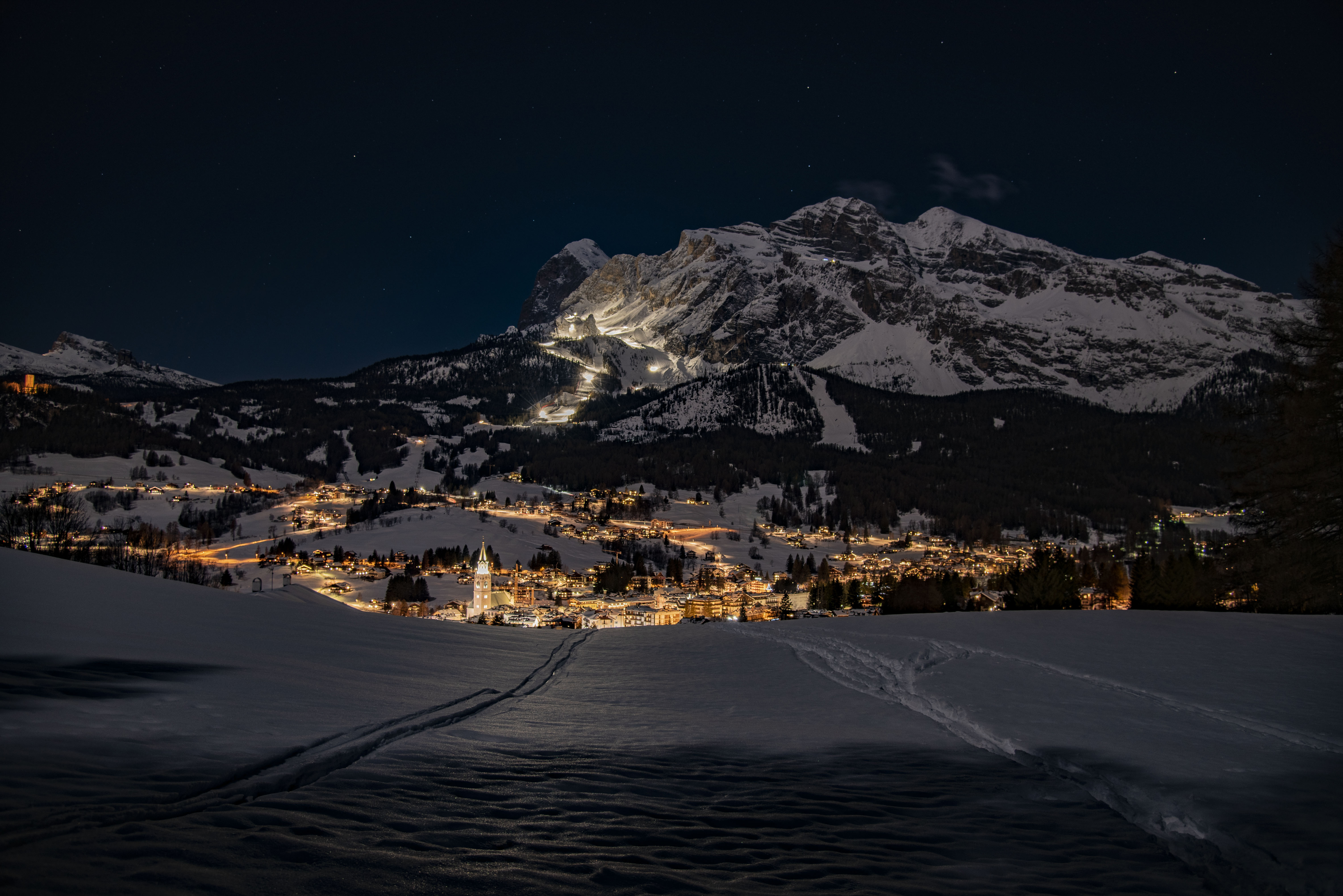 Magic night in the Dolomites