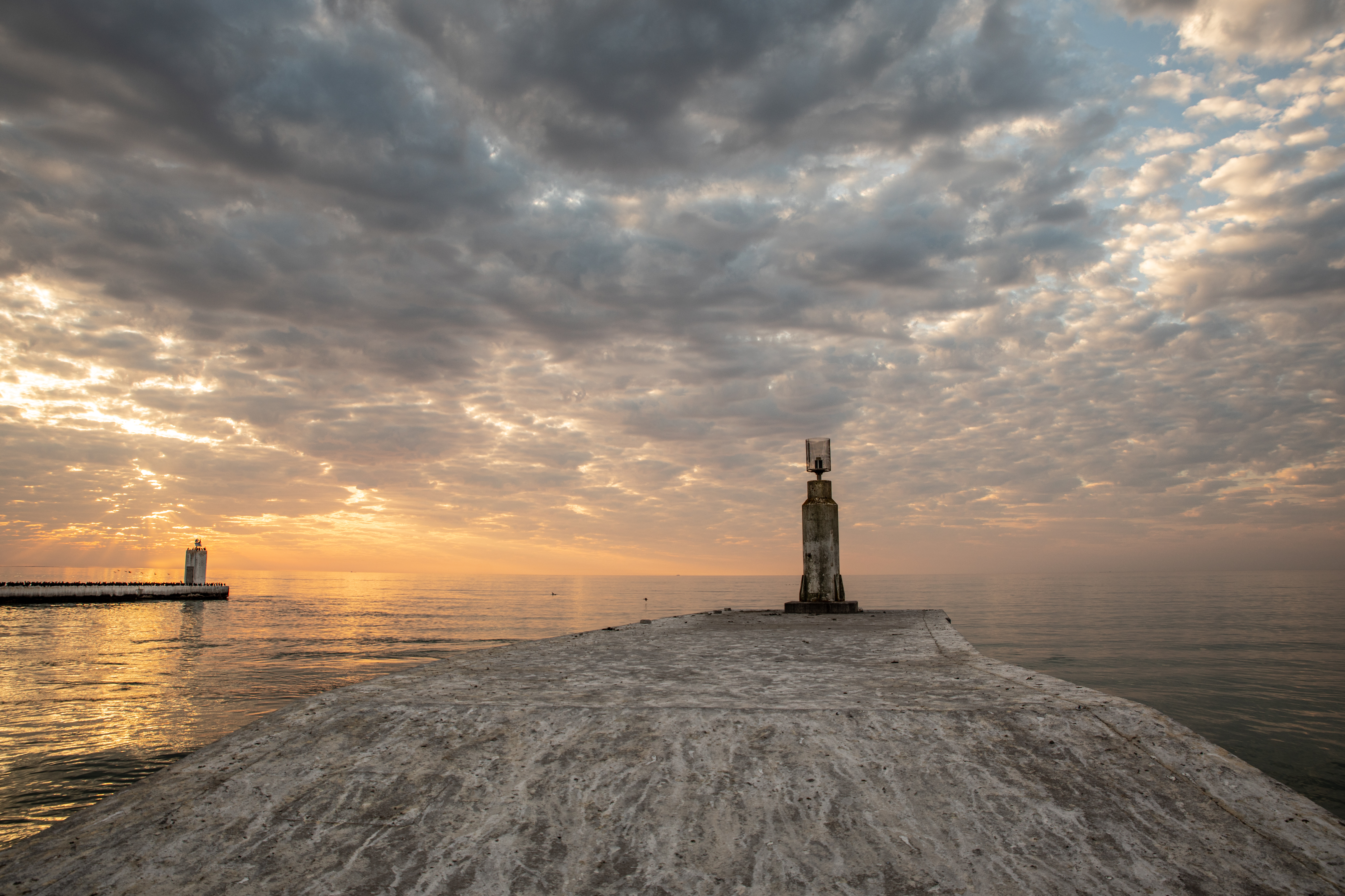 Laaiplek harbour at sunset